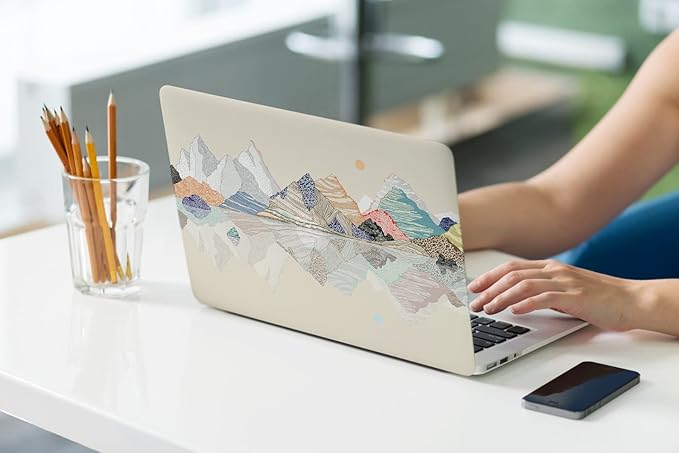 LanBaiLan Compatible for MacBook Pro 13 inch with Touch Bar 2022 2020 2019 2018 2017 2016 M1 M2 A2338 A2289 A2251 A2159 A1989 A1706 A1708, Laptop Protect Shell Case & Keyboard Cover, Mountain