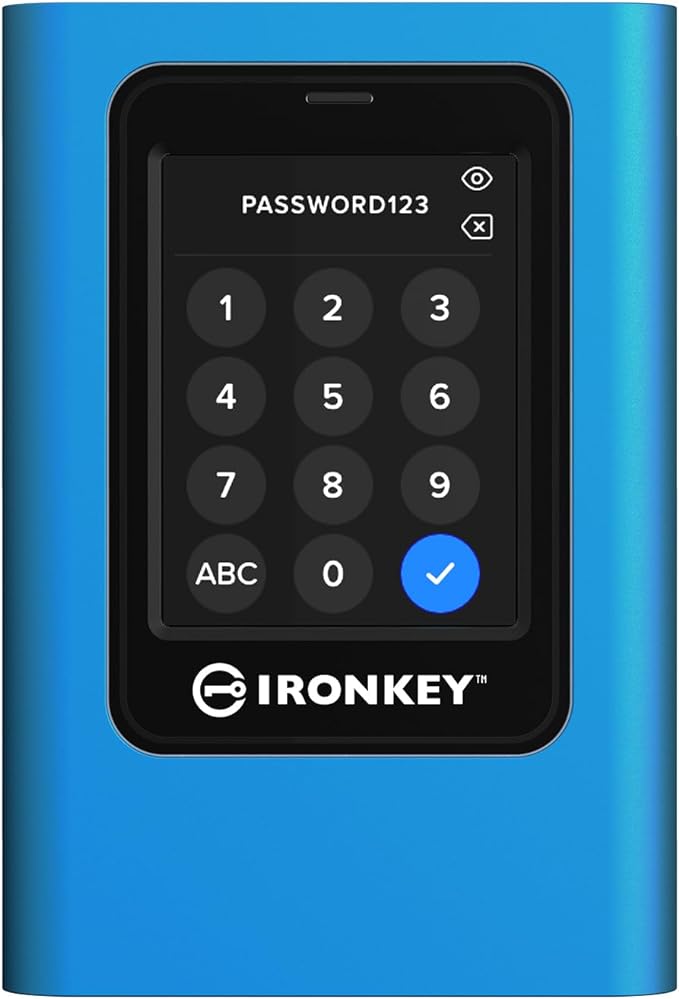 Kingston IronKey Vault Privacy 80 7.6TB External SSD | FIPS 197 | XTS-AES 256GB Encrypted | Touch Screen PIN | Secure Data Protection | IKVP80ES/7680G