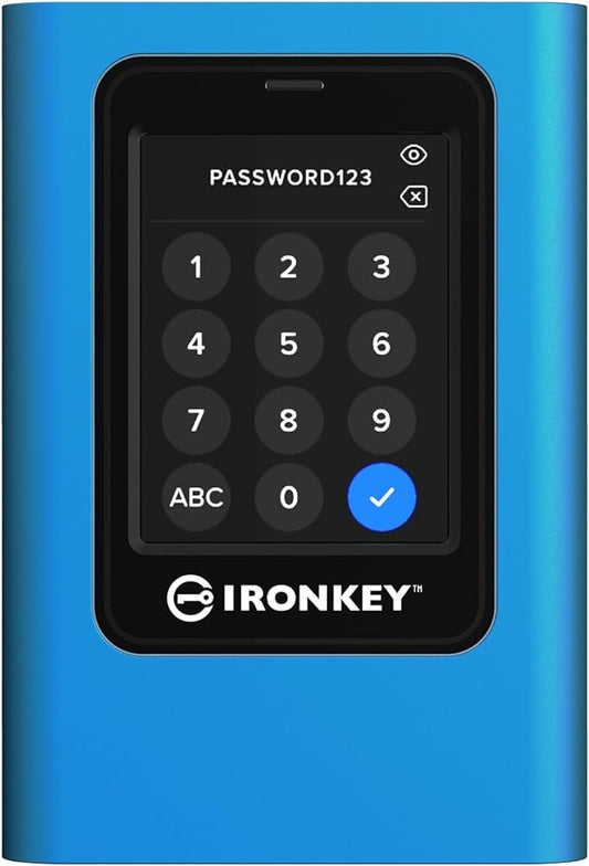 Kingston IronKey Vault Privacy 80 7.6TB External SSD | FIPS 197 | XTS-AES 256GB Encrypted | Touch Screen PIN | Secure Data Protection | IKVP80ES/7680G