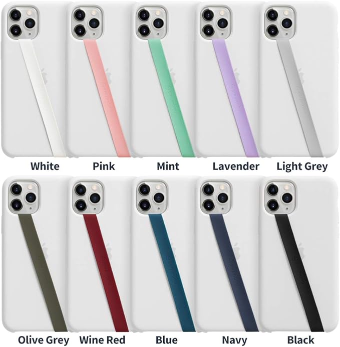 Sinjimoru Stretchable Silicone Phone Strap, Flexible and Elastic Grip Holder for iPhone & Android, Secure Phone Loops Finger Grip with Wireless Charging Support Sinji Loop Mint