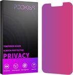 Compatible for iPhone 13/13 Pro/16e/iPhone 14 Privacy Screen Protector Tempered Glass 6.1 Inch, Pink Gradient Anti Spy Anti Blue Light HD Easy Installation