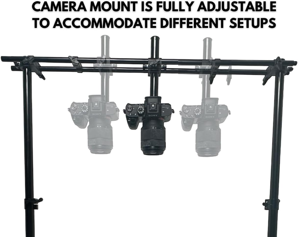 Glide Gear OH 200 Overhead Rig – DSLR, Smartphone – Modular, Adjustable, Flat Lay Mount, All-Metal Build