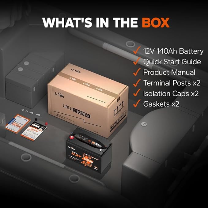 Litime 12V 140Ah Bluetooth Dual Purpose 1000 CCA Marine Battery