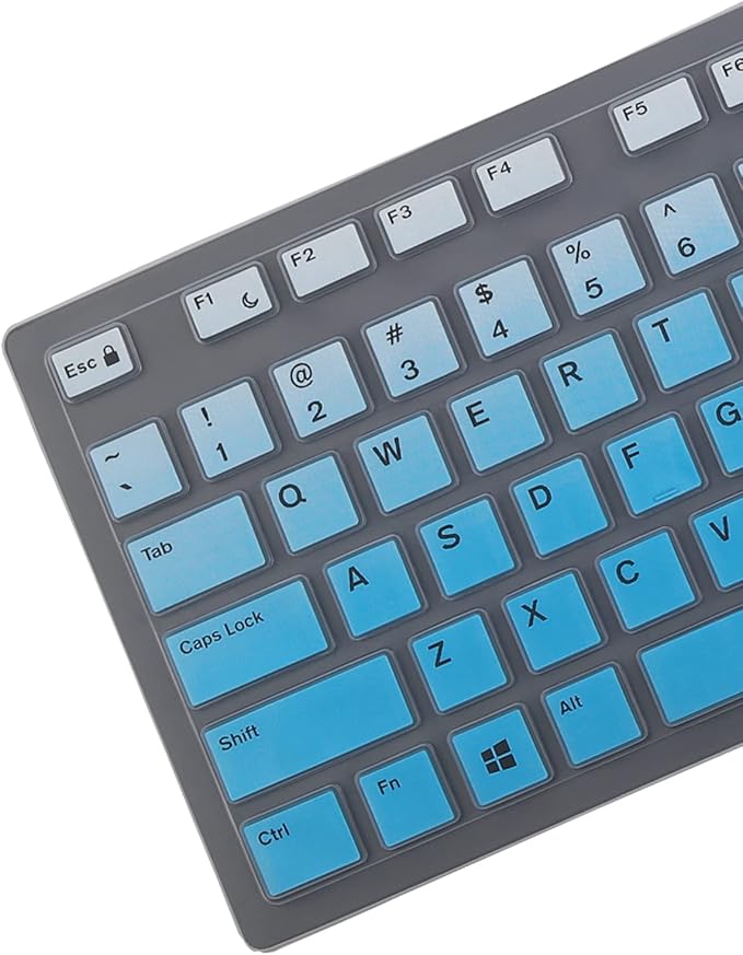 Keyboard Cover Skin for Dell KM636 KB216 KB216t KB216d KB216p Wired & Wireless Keyboard, Dell Optiplex 5250 3050 3240 5460 7450 7050, Dell Inspiron Desktop 24" 27" 5400 5490 7700 7790 3475 3670 3477