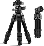 SIRUI Lightweight Mini Tripod, 1.9lbs Aluminum Desktop Table Tripod with Low-Profile Ball Head, Compact Design, 33lbs Load, 16.7" Max Height, for DSLR, Mirrorless Camera, Phone, Vlogging