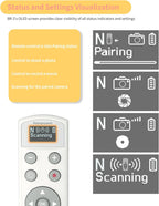 Hanpusen Rechargeable Camera Remote Control - Wireless Shutter Release with OLED Screen Compatible with Nikon Z6lll, Z30, Z50, Z50ll, Zfc, Zf,Z6II,Z7II,B600,P1000,P950；Replaces ML-L7