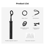 K&F Concept Flexible Tripod, Magnetic Flexible Phone Stand with Wireless Remote, Mini Vlogging Tripod for Magsafe iPhone 16 Pro Max/15/14/13/12 All Phones and Actions Camera.