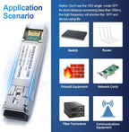 10Pcs Single Mode 10G SFP+ Fiber Module Network Transceiver, LR SM1310nm 10km, Duplex LC for Switch, Router, Firewall, Network Card, Media Converter etc