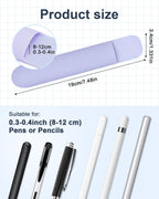 eZAKKA Silicone Pencil Holder For Most Pens,Pencils, 7.8 inch Self-Adhesive Stick To Notebooks,Diary, Desks,Tablet, Purple, 1 Pack