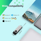 Aiibe 64GB Flash Drive 3.0 10 Pack 64GB USB Flash Drives High Speed Thumb Drive Jump Drive Memory Stick USB Drives 64 GB Bulk, Black