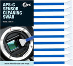 UES DDR15 APS-C Sensor Cleaning Swabs for Reflex and Mirrorless Digital Camera Compatible with Sony, Nikon, Canon CCD CMOS Sensors Clean (10 x Swabs)