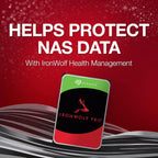 Seagate IronWolf Pro, 8 TB, Enterprise NAS Internal HDD –CMR 3.5 Inch, SATA 6 Gb/s, 7,200 RPM, 256 MB Cache for RAID Network Attached Storage (ST8000NT001)