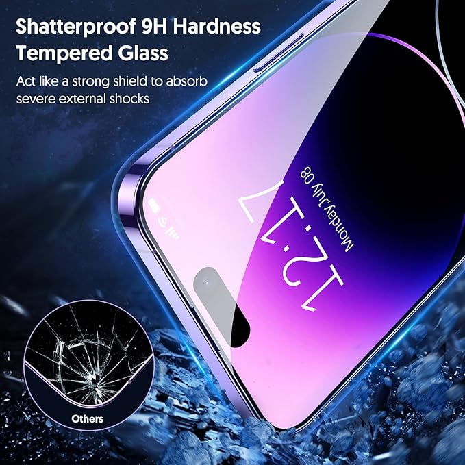 Fotbor for iPhone 13 Pro Max Screen Protector [3 Pack], iPhone 14 Plus Screen Protector Tempered Glass, Sensor Protection, Full Coverage Ultra Clear 6.7 Inch