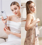 memumi Universal Phone Wrist Strap, Hand wristlet Strap for Women Anti-Theft Secure Lanyard for Smartphones Dried Flowers