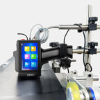 TIJ800P Handheld Inkjet Printer 1 inch Portable Handheld Printer Gun 5 Inch Screen Quick Drying Inkjet Coding Machine for Batch Number/Date/Barcode/QR Code/Logo etc