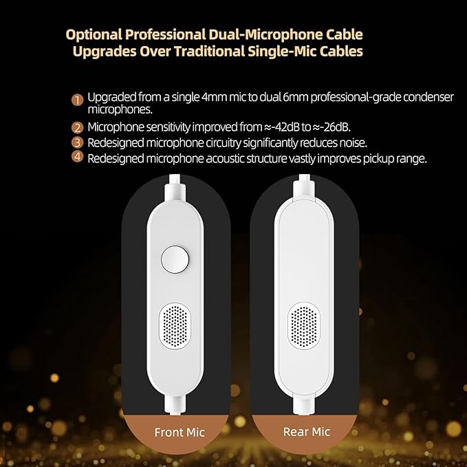 KZ Vader Pro in-Ear Monitors Gaming Earbuds, Triple Dynamic Driver IEM with 4 Tuning Switches, Clarity in All Frequency Stereo Sound Comfortable Noise Isolating Earphones for Stage and Studio (NNMIC)