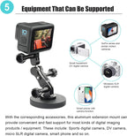 Aluminum Ball gopro Handlebar Mount, 360 Rotation and Lock Any Direction, Shock-Resistant, Compatible with Gopro Hero 8 9 10 11 12, Max, DJI OSMO Action Camera