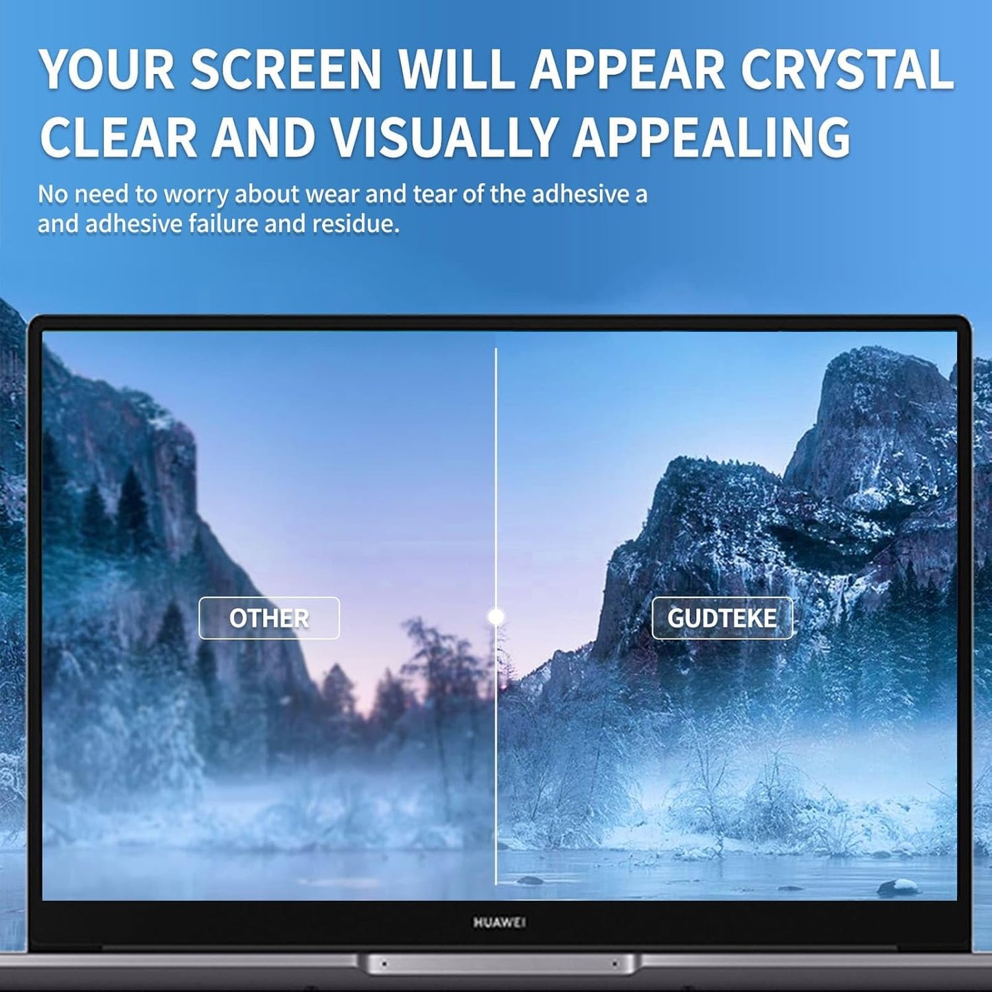 Laptop Privacy Screen 13.3 inch, 9H Hanging Privacy Screen for Laptop for 16:9, Acrylic HD Eye Protection Anti Glare Blue Light Laptop Screen Privacy Filter