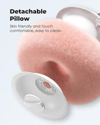 Viozon Tablet Stand Pillow, Compatible with 4.7"-13" Phone/Tablet, iPad, iPhone, Samsung, Google, Kindle, 360°Adjustable Phone Holder for Bed with Soft Plush Fabric, and Detachable Bowl, Pink