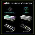 Addlink G55H 2TB PCIe 5.0 Gen5 NVMe M.2 SSD with Heatsink - Up to 10,300MB/s - Game Ready - Internal Solid State Drive - Compatible with PCs and PS5 (ad2TBG55HM2P)