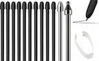Soft Metal Nibs Tips Replacement For Samsung Galaxy Tab S10 Ultra Spen S9 S8 S7 S10+ S9+ S8+ Tab S9 Ultra S6 Lite S24 S23 S22 Ultra Note 9 Note 8 S Pen King Write + Tool, 10Pcs Standard + 2 Pcs Metal