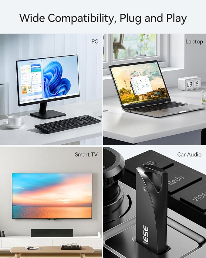 16GB USB Flash Drives 5 Pack Waterproof Metal USB Memory Stick Slim USB 2.0 Flash Drive, Portable Pen Drive Thumb Drive with Keychain Hole Jump Drive for Computer/Car/Smart TV (Black)