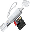SD Card Reader, uni High-Speed USB C to Micro SD Card Adapter USB 3.0 Dual Slots, Memory Card Reader for SD/Micro SD/SDHC/SDXC/MMC, Compatible with MacBook Pro/Air, Chromebook, Android Galaxy - Silver