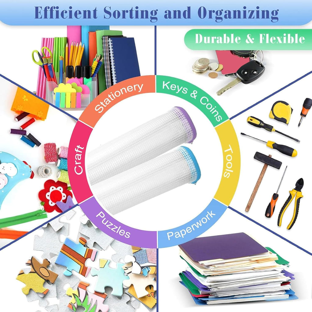 Jetec 32 Pcs Mesh Zipper Bags Toy Storage Bikini Organizer Bag Bolsas Para Guardar Trajes De Baño Waterproof Zipper Reusable Pouch Puzzle Multipurpose for Storage Office(Cute Color,5.1 x 4.1 Inch)