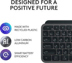 Logitech MX Keys S Combo - Performance Wireless Keyboard and Mouse with Palm Rest, Customizable Illumination, Fast Scrolling, Bluetooth, USB C, for Windows, Linux, Chrome, Mac