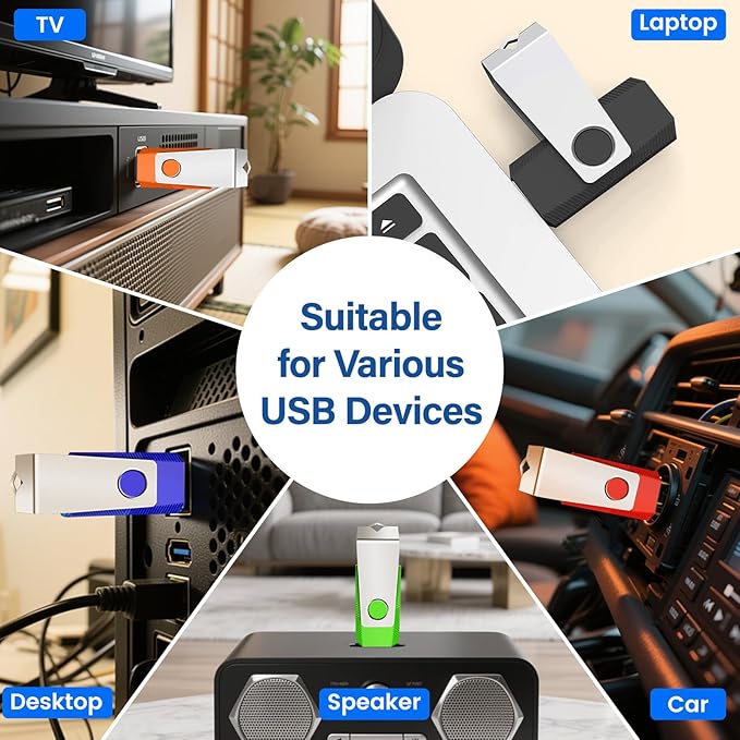 (Not 128GB) 128MB Flash Drives 100 Pack, Wooolken USB 2.0 Thumb Drive with Lanyards Bulk USB Sticks for Weddings,Office, School, Data Storage Backup