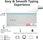 MMK iPad A16 Case (2025, 11"), iPad 10th Generation Case with Keyboard (2022, 10.9"), Wireless Detachable Keyboard, Pencil Holder (Grey)