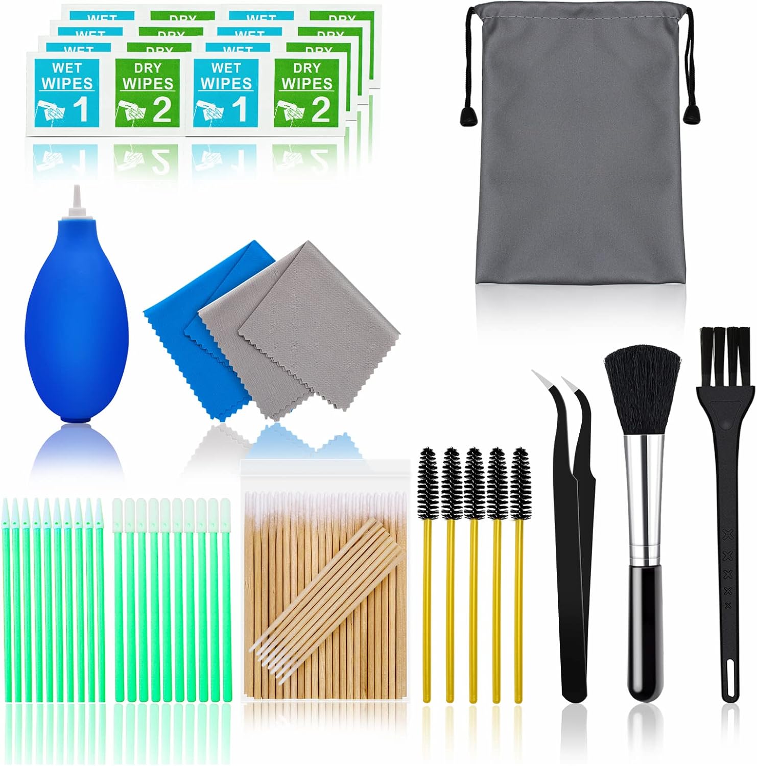 Cell Phone Cleaning Kit, Speaker Cleaner for iPhone, Charging Port Cleaning Tool, Electronic Cleaning kit, Compatible with Airpods Earbuds Camera USB C Lightning Port ipad (140PCS)