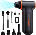 X117 Compressed Air Duster-150000RPM Super Power Electric Air Duster, 3-Gear Adjustable Mini Blower with Fast Charging, Dust Blower for Computer, Keyboard, House, Outdoor and Car