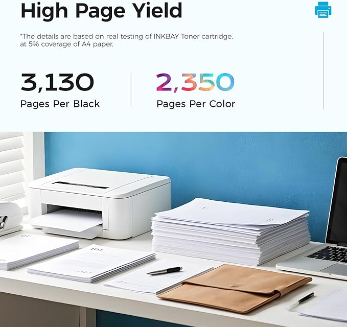 067H Toner Cartridge Set with Chip High Capacity Compatible for Canon 067 067H Toner for Color ImageClass MF656Cdw LBP632Cdw MF654Cdw MF653Cdw LBP633Cdw MF650C LBP630C Printer 4 Pack Black and Color