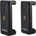Universal Cell Phone Tripod Mount Adapter, OIMIO Phone Holder Clip Connector Head Used for Monopod Selfie Stick DSLR Travel Mini Flexible Tripod and More(2 Pack)