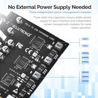 ELUTENG PCIE USB 3.2 Card 8 Ports PCI Expree to USB C Expansion Card Superspeed 6 USB and 2 Type C PCI-e USB3 Hub Controller Adapter 3 Independent Power Module