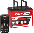 12V 100Ah LiFePO4 Battery with Bluetooth, 12V Lithium Battery Built in 100A BMS Support Real-Time Monitoring, 12V 100Ah LiFePO4 for Trolling Motor, RV, Solar, Off-Grid