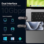 Flash Drive 1TB, USB 3.2 Gen2 Up to 1050MB/s, USB Drive, USB A + Type C External Portable SSD for iPhone 15/Pro/Android Phone/Windows/MacPC/Laptops, FF952