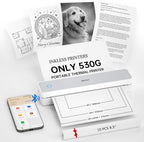 iDPRT Portable Thermal Printer,203DPI Wireless Bluetooth Small Printers for Travel,Office,Vehicles,Support 8.5" x 11" US Letter&A4 A5 Size, Compatible with Smartphone & Laptop