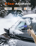 Compressed Air Duster, 180000RPM Electric Air Duster, Rechargeable Cordless Air Blower with 3-Gear Turbo Fan, Canned Air Alternative for Keyboard, PC, Computer, Car, Home & Outdoor Use (Pure Black)