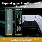 FN960 512GB M.2 2280 PCIe Gen4 x4 NVMe 1.4 Internal Solid State Drive with Heatsink - Speeds up to 4,800MB/s, Dynamic SLC Cache, Compatible PS5 Internal SSD