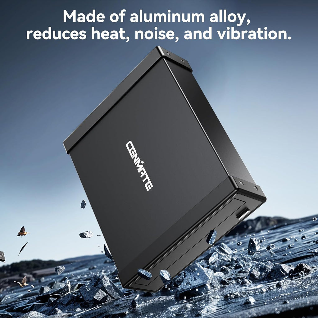 5.25" Blu-Ray/CD/DVD SATA Drive Enclosure with USB A/C 3.0, 5.25 Drive Enclosure, Optical Drive Enclosure with 3 USB-A Ports, Aluminum Alloy, Hot swappable(Optical Drive not Included)