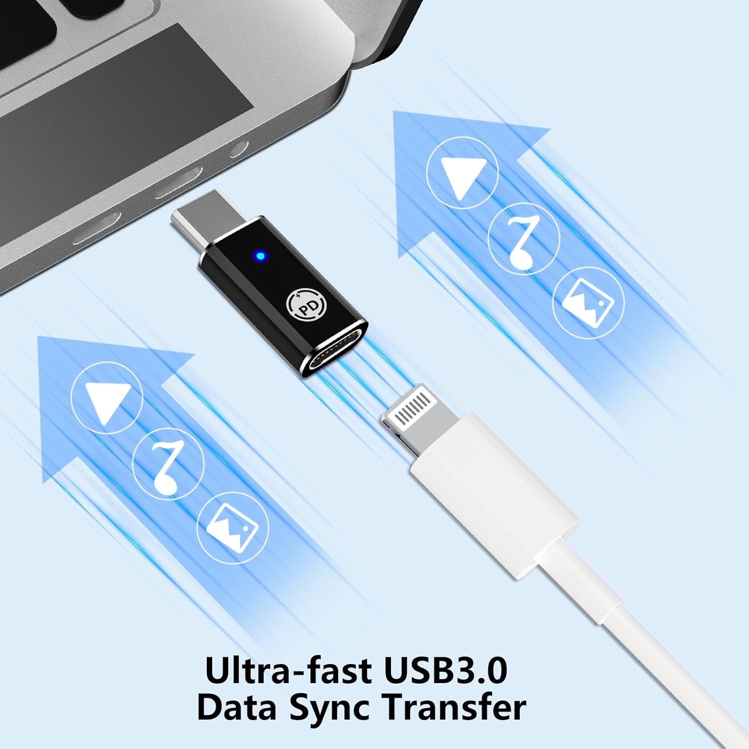 【Apple MFi Certified】Lightning to USB-C Adapter, Stuffcool 4Pack Lightning Female to Type-C Male Digital Converter Type-C Fast Charge Connector for iPhone 17/17 Air/17 Pro/17 Pro Max/16/16 Pro/15/iPad
