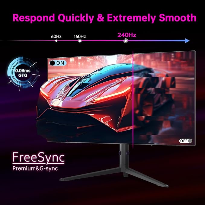 KTC 27 OLED Monitor - 1440p 240hz Monitor 0.03ms GTG, Type-C 65W, Built-in Speakers, 1.5M:1 Contrast Ratio, 136% sRGB, DisplayPort1.4, HDMI2.0,USB-C 3.0, Vesa, PC Moniter for Gaming Movie Office