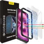 Screen Protector for iPhone 16 Plus&15 Plus[6.7 Inch],3RD Colorless Anti-Blue Light Tempered Glass Films,HD Clear, 9H Hardness, No Bubbles, Case Friendly 2 Pack
