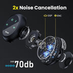 Wireless Lavalier Microphone for Type-C iPhone 15-16 iPad Andriod Series with Charging Case, AI Noise Cancellation Reverberation Lapel Mic for Video Recording YouTube Interview Live Streaming