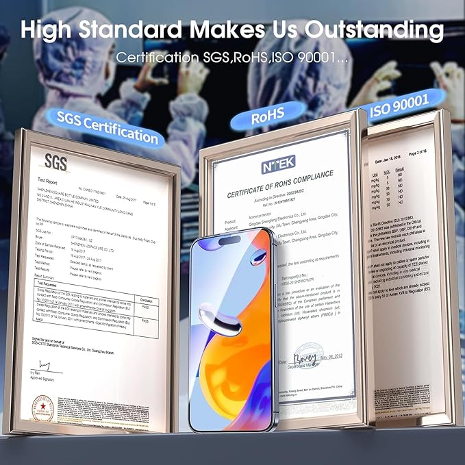 2+2 Pack Compatible with iPhone 15 Screen Protector 6.1" Tempered Glass with Camera Lens Protector Accessories, Premium Easiest Installation Kit 9H, Case Friendly Anti-Scratch HD