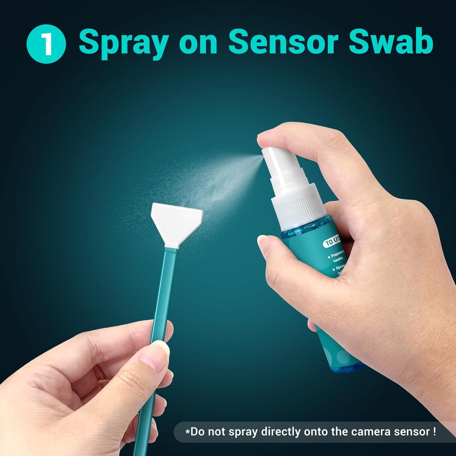 Aocii 20pcs Full Frame Camera Sensor Cleaning Kit, Lens Solution, 24mm Swab, 30ml Cleaner for Sony Nikon Canon FF CCD CMOS (Dust-Free Vacuum Packaging)