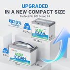Redodo 12V 100Ah LiFePO4 Battery Bluetooth, Low-Temp Protection BCI Group 24 Lithium Battery for Trolling Motor, Bulit-in 100A Smart BMS, Perfect for Marine, Boat, RV, Solar and Off Grid - 2 Pack