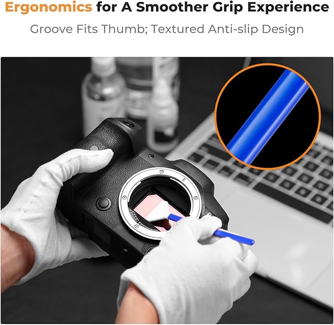 K&F Concept 10 Pack Full-Frame Sensors Cleaning Swabs, DSLR SLR Digital Camera Dry CCD CMOS Clean Swabs Compatible with Nikon Sony Canon DSLR Camera Sensor, 24mm x 20mm